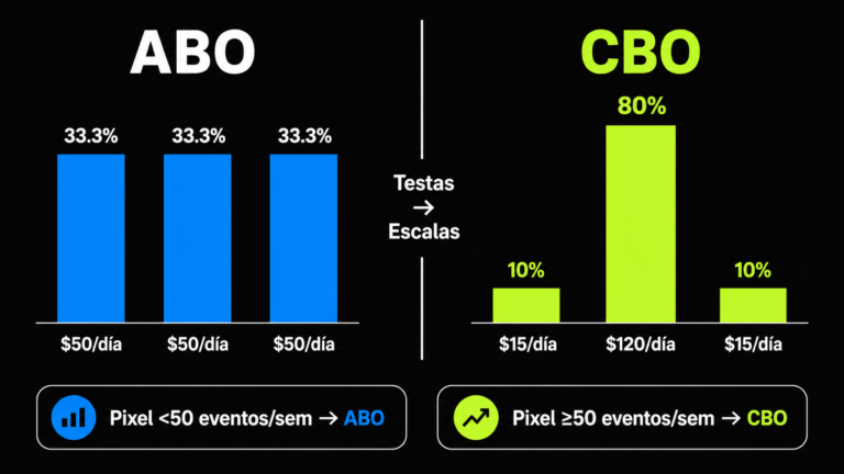 CBO vs ABO en Meta Ads: cuándo usar cada uno (y cuándo es el momento de cambiar)