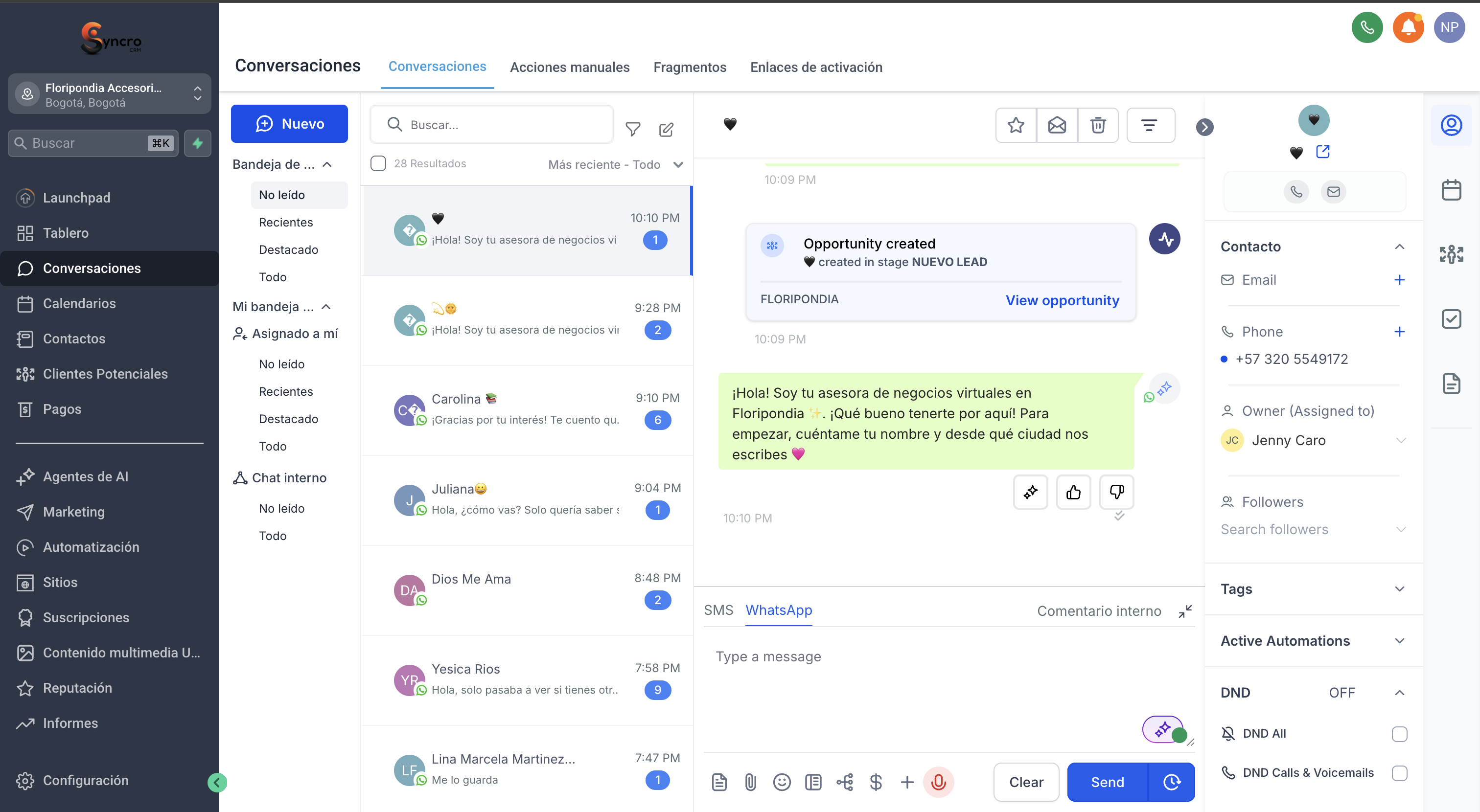 CRM Syncro Dashboard