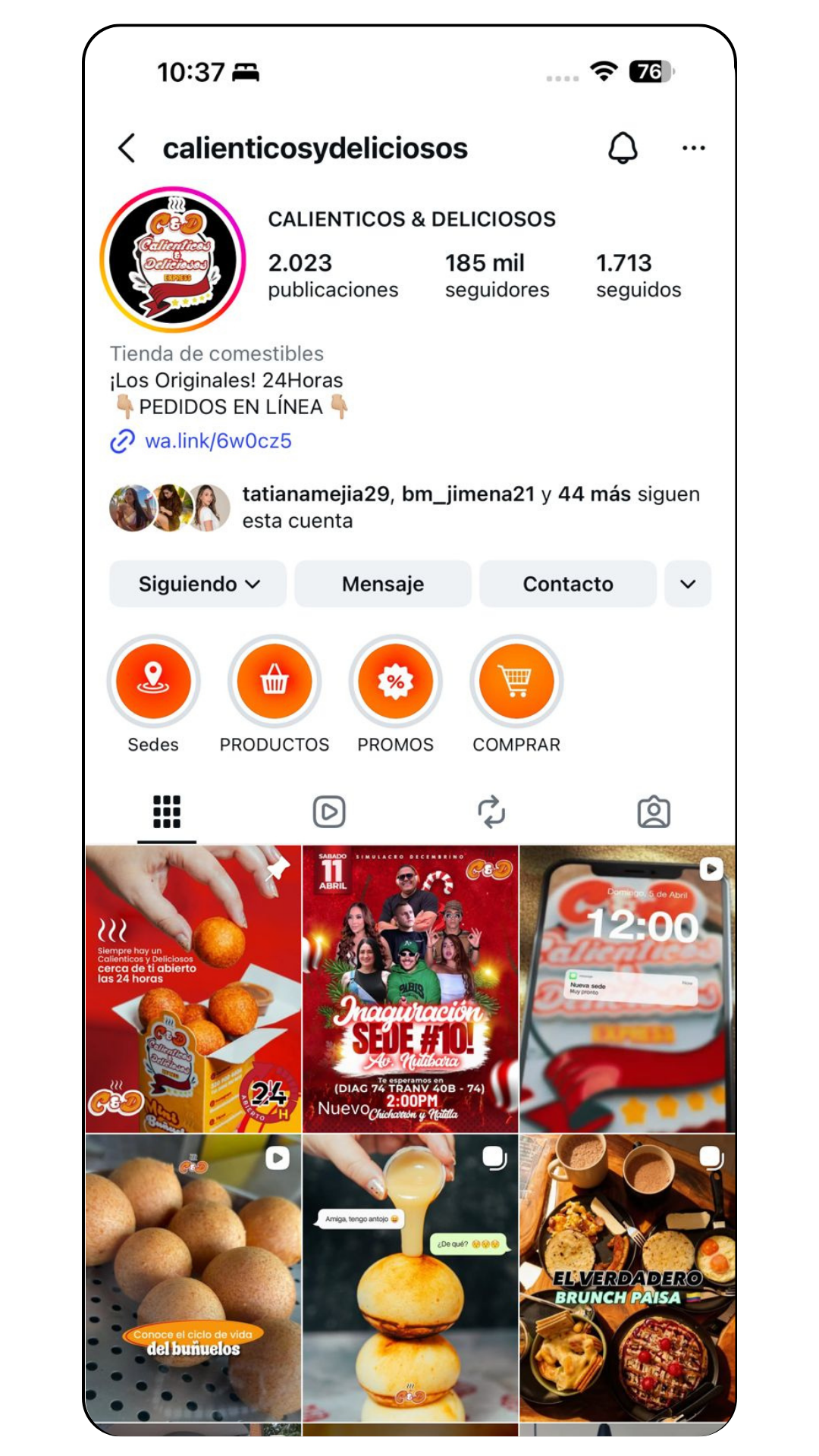 Perfil de redes sociales gestionado por Itera