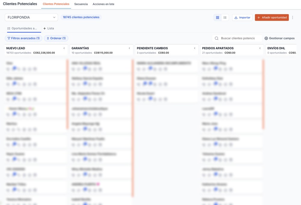 Pipeline de ventas en Syncro