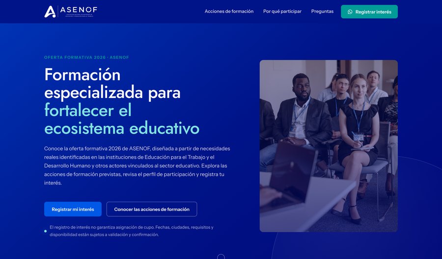 ASENOF — formación para el ecosistema educativo